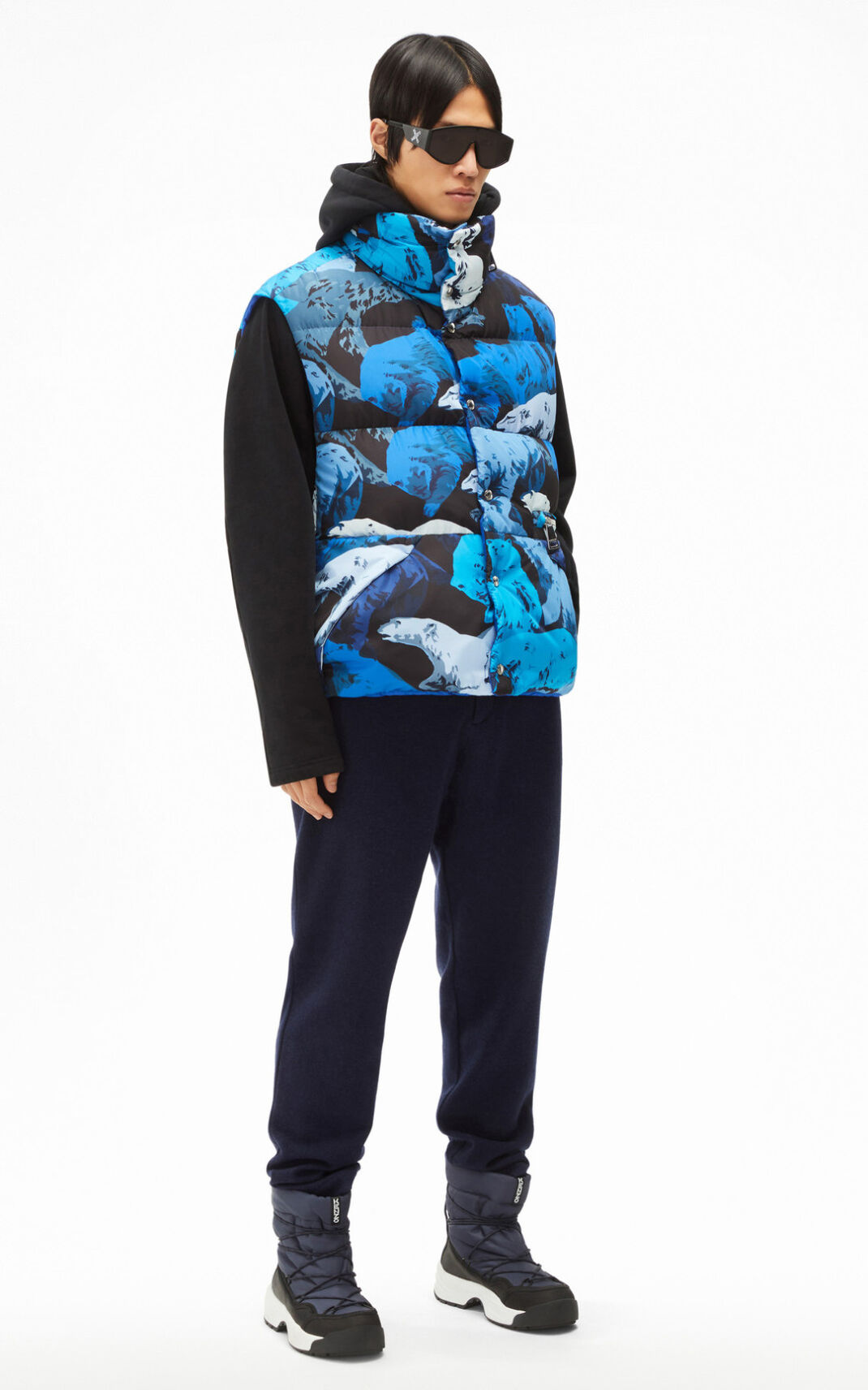 Kenzo Polar Bear Vest Jakne Muške - Crne - Hrvatska OPVRST025